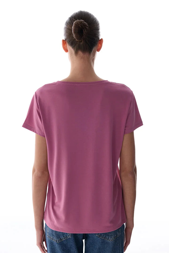 Penti Pink V-Neck T-Shirt