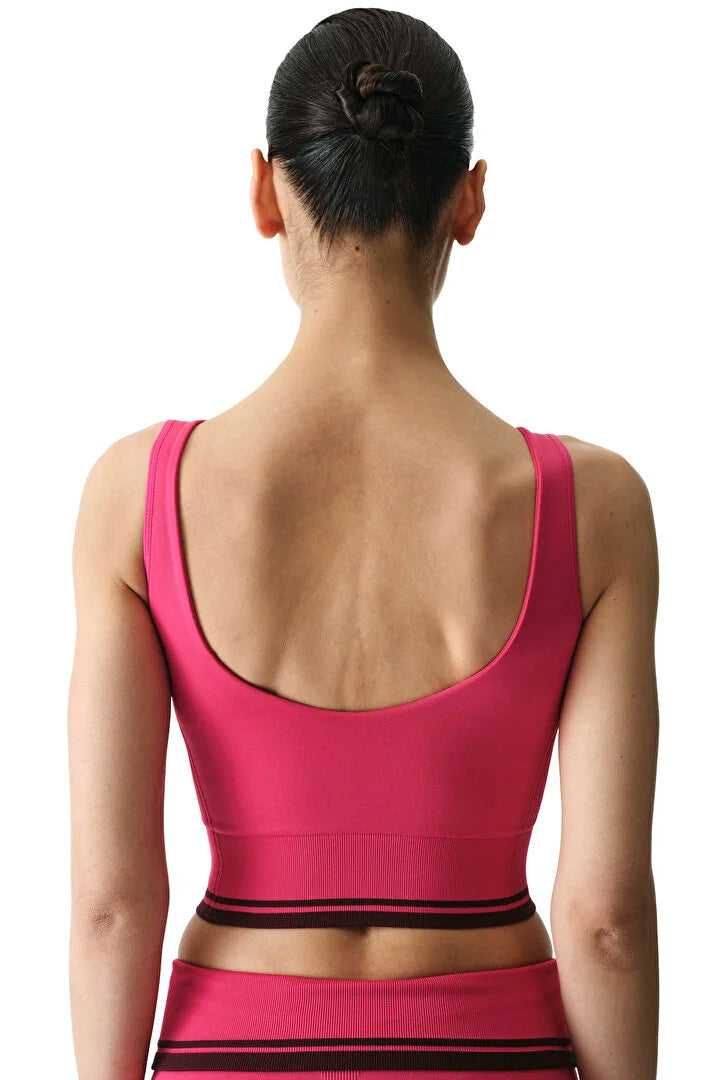 Penti Fuchsia Seamless Sweetheart Neck Removable Pad Sports Bra