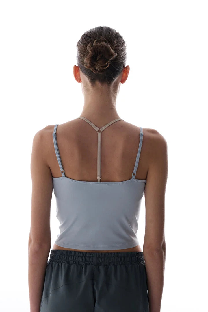 Penti Light Grey Layered Crew Neck Sports Top