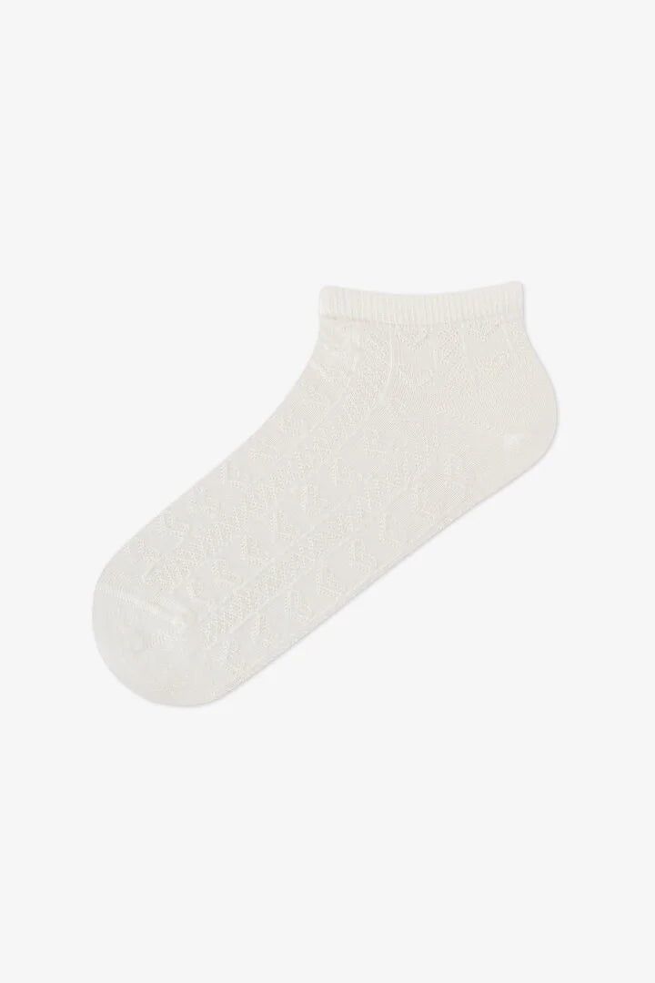 Penti 5 Pairs Seamless Toe Cotton Colorful Self-Patterned Heart Footie Socks