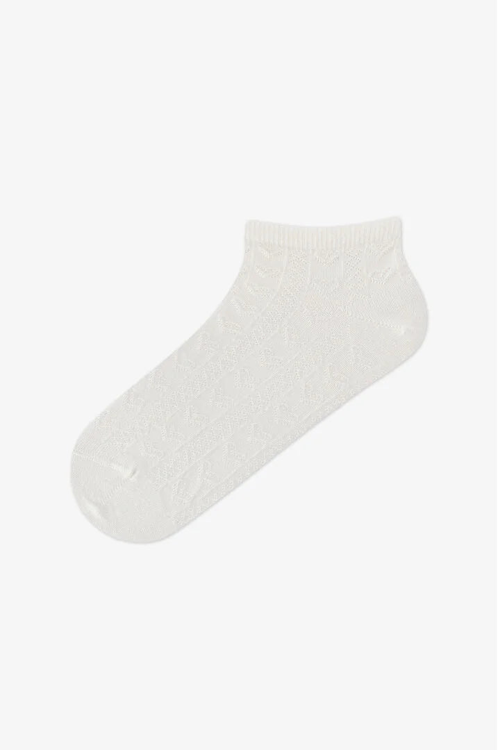Penti 5 Pairs Seamless Toe Cotton Colorful Self-Patterned Heart Footie Socks