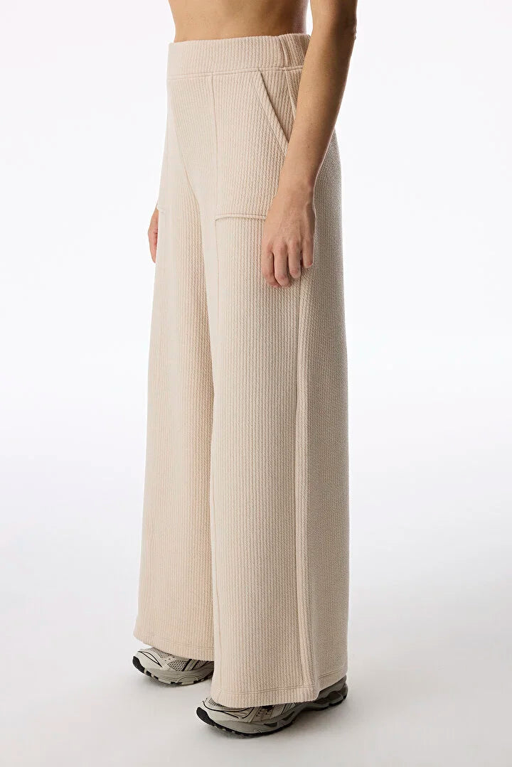 Penti Pastel Beige Rib Stitch Trousers