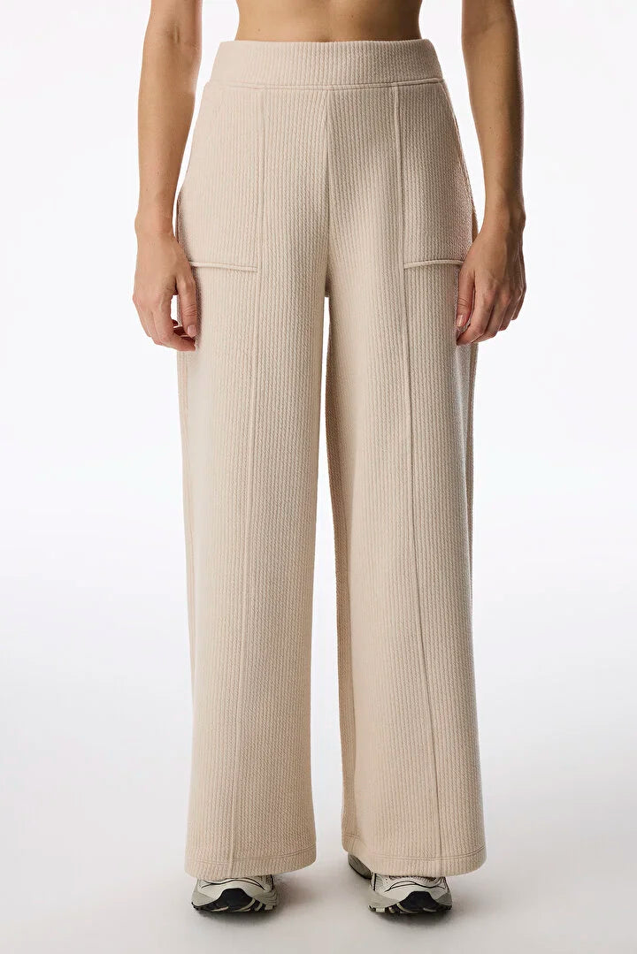 Penti Pastel Beige Rib Stitch Trousers