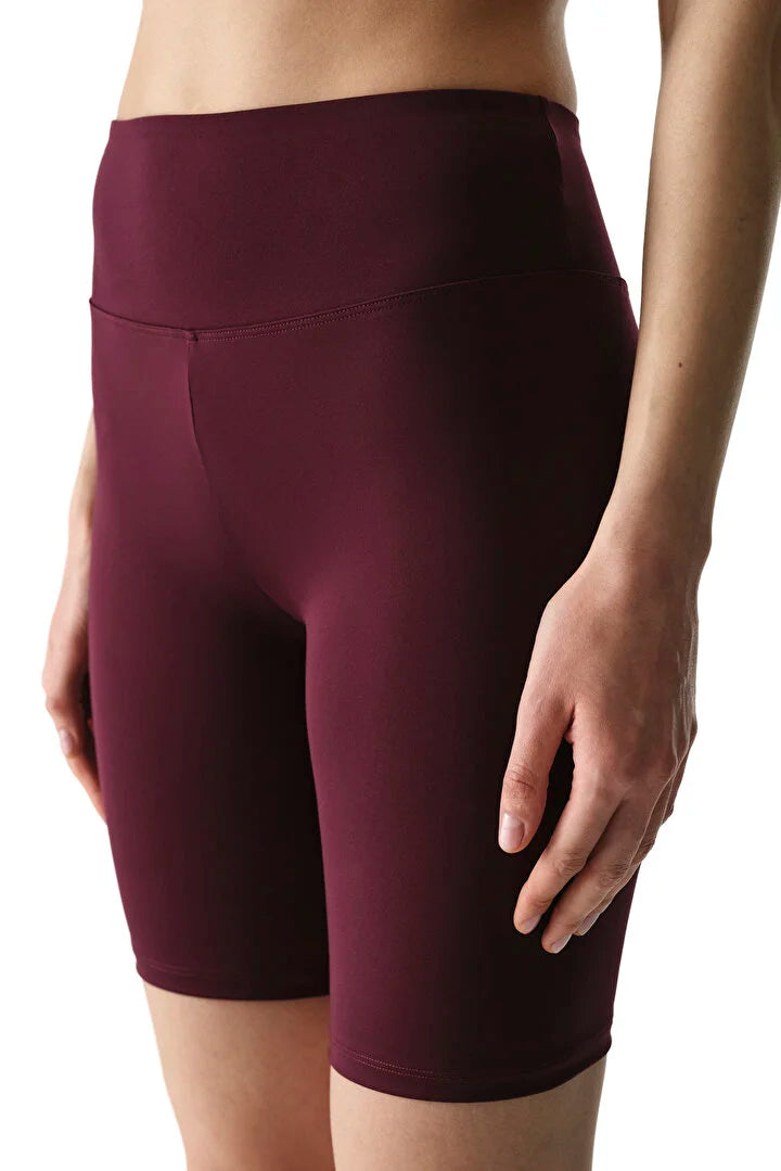 Penti Bordeuax High-Waisted Biker Shorts