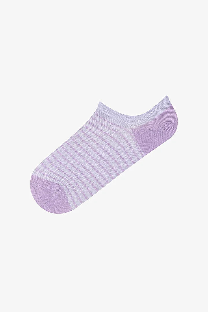 Penti 3 Pairs Seamless Toe Cotton Colorful Striped Patterned Sneaker Socks