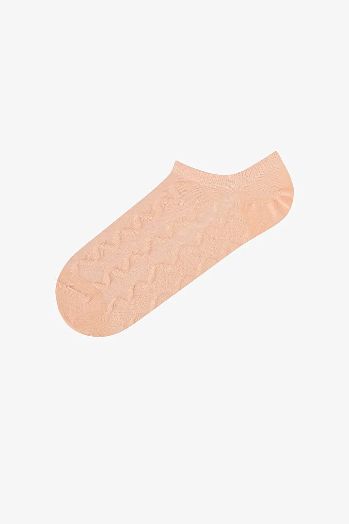 Penti 3 Pairs Seamless Toe Cotton Colorful Embossed Bow Patterned Sneaker Socks