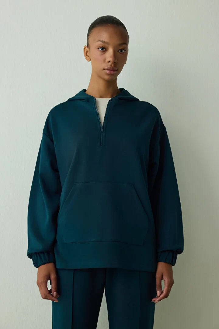 Penti Dark Green Silky Feel Oversize Sweater