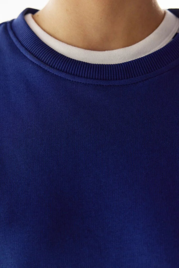 Penti Navy New Oversize Active Long Sleeve Sweatshirt