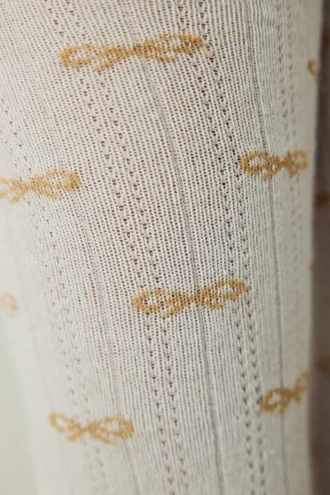 Penti Marshmallow Girl's Bow Detailed Cotton 100 Denier Pantyhose