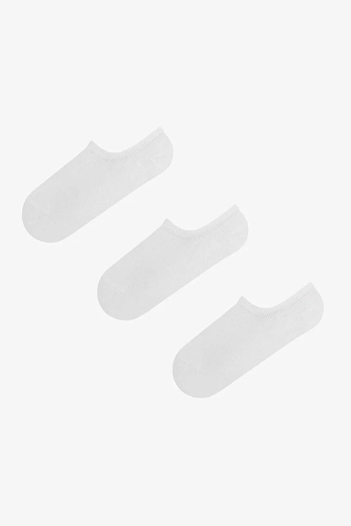 Penti White Super Fit Cotton 3-Pair Trainer Socks