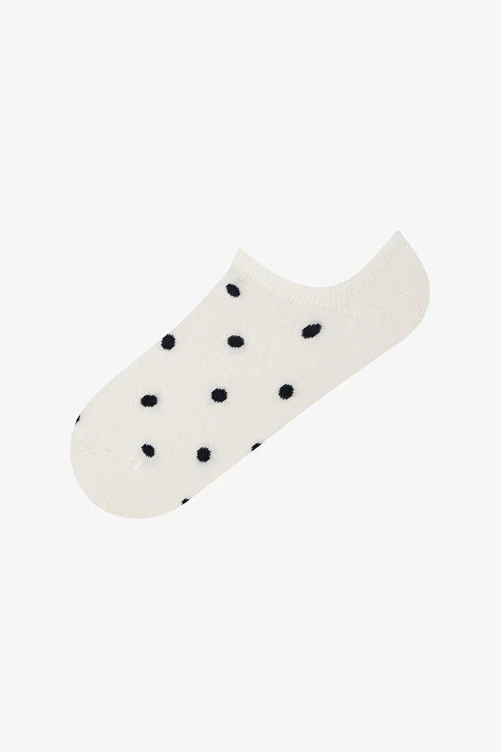 Penti 3 Pairs Seamless Toe Cotton Colorful Polka Dot Patterned Sneaker Socks