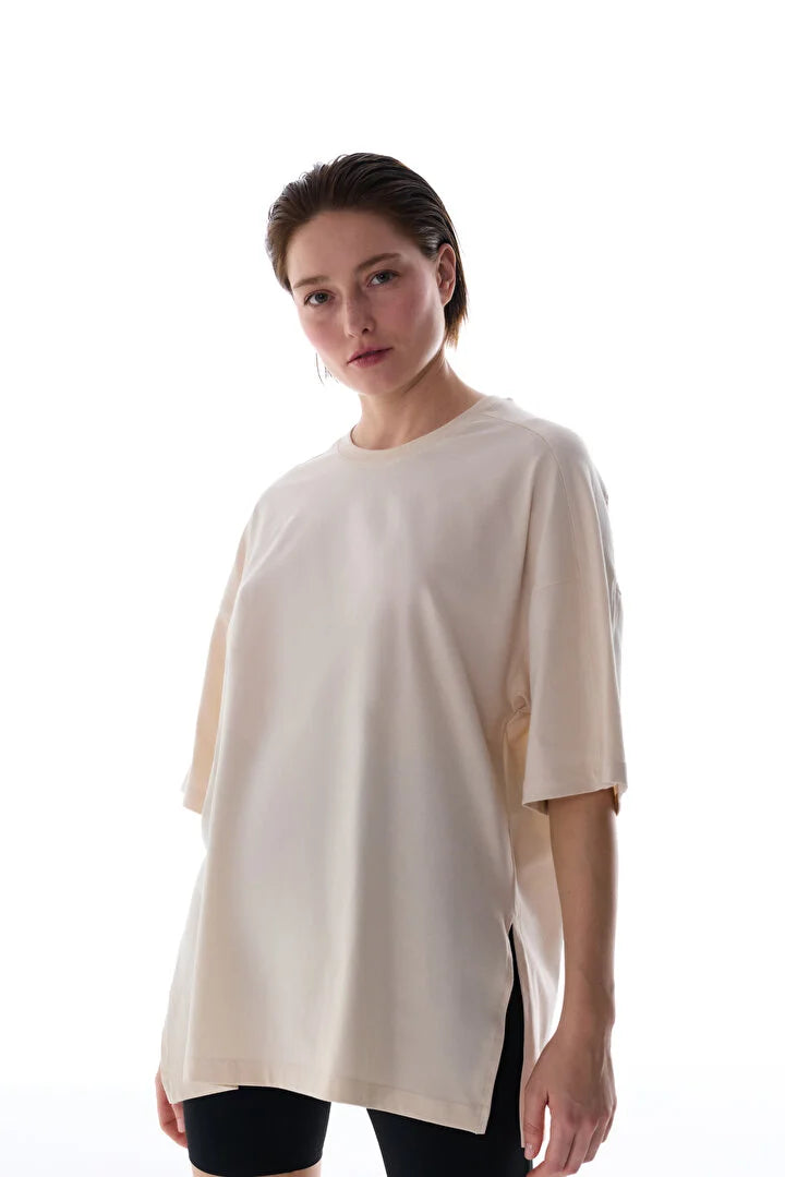 Penti Stone Oversize Crew Neck Cotton T-Shirt