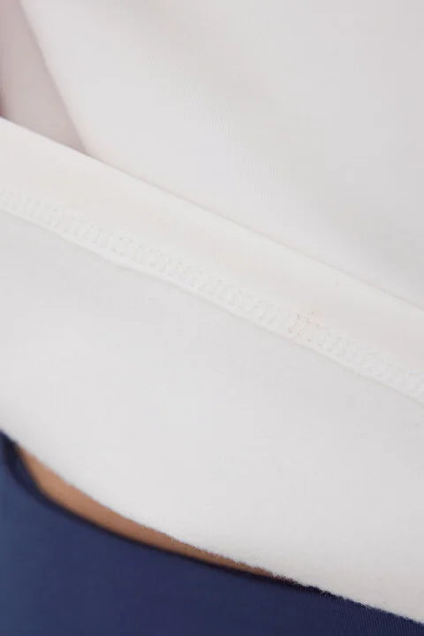 Penti White Thermal Effect Long Sleeve Hooded Top