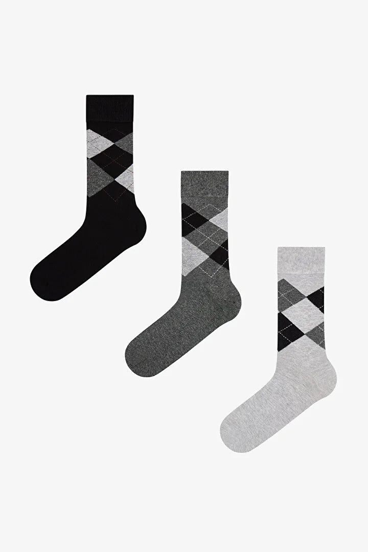 Penti Black Diamond Cotton 3 Pairs Ankle Socks