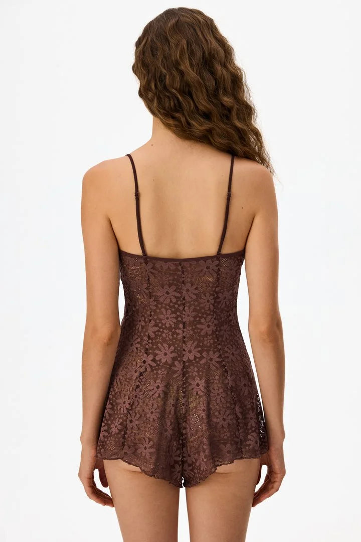 Penti Brown Lace Bodysuit