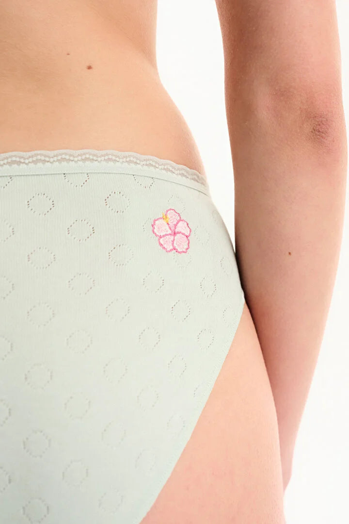 Penti Light Green Pointel Slip