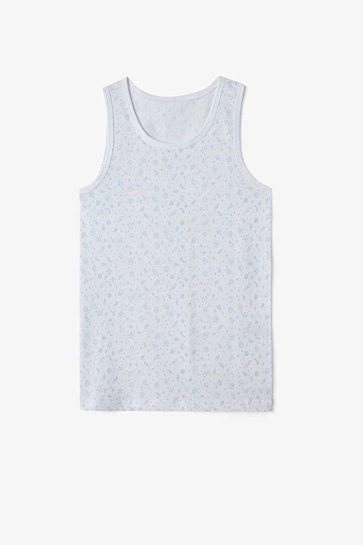 Penti Optic White Boys Cotton Cosmic 2 in1 Tank