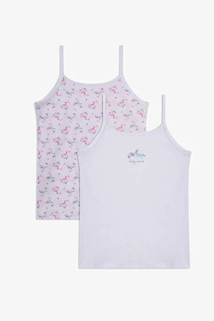 Penti Off-White Girls Lovely 2 in1 Tank