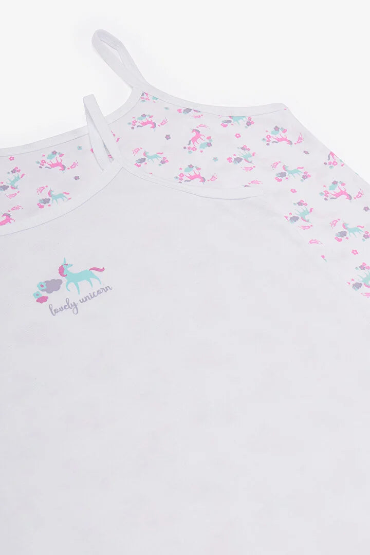 Penti Off-White Girls Lovely 2 in1 Tank