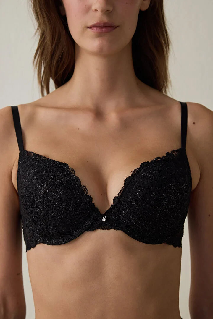 Penti Black Lol Up Lace Bra