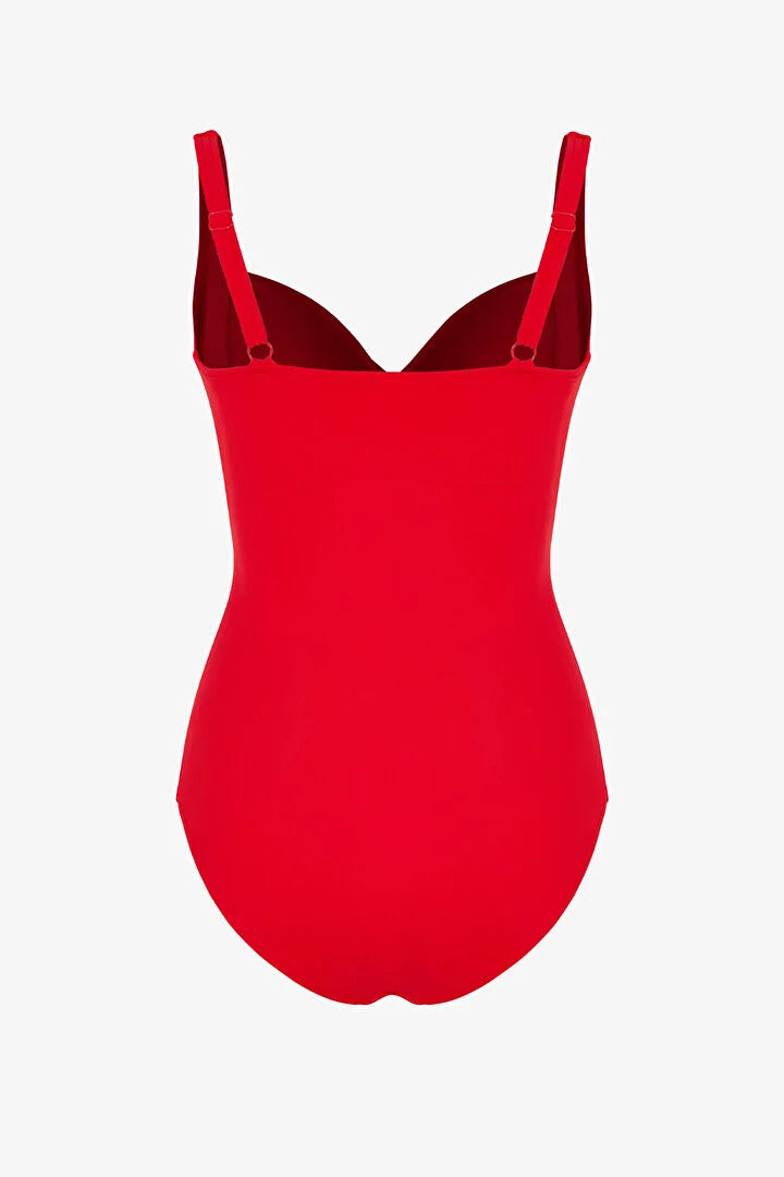 Penti Red Ruched Swimsuit
