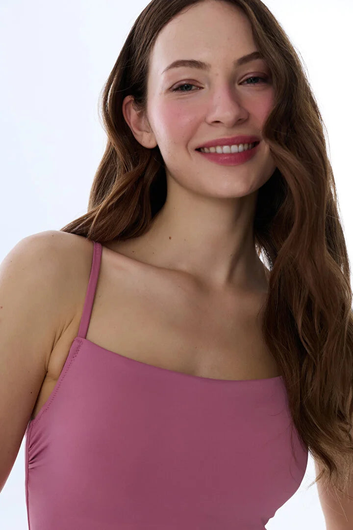 Penti Rose Pink Strapless Underwire Swimsuit
