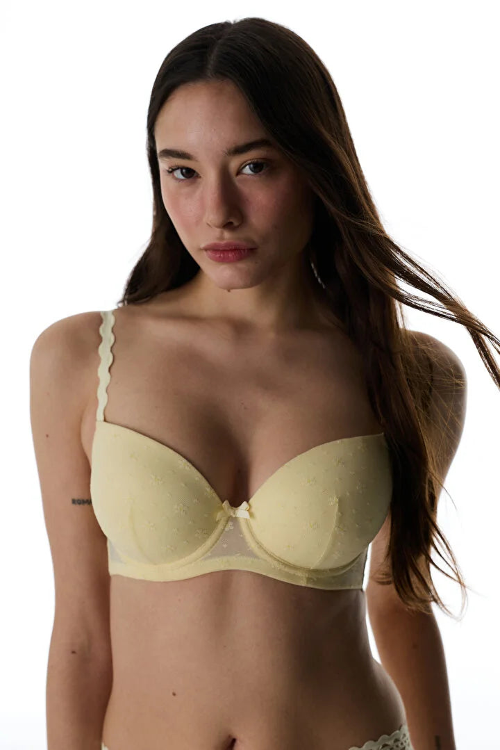 Penti Yellow Lace Bra