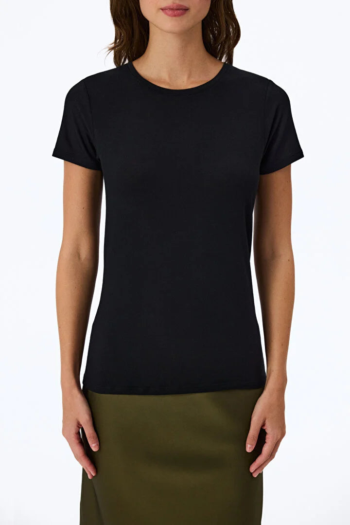 Penti Black Thermal Effect Short Sleeve T-Shirt