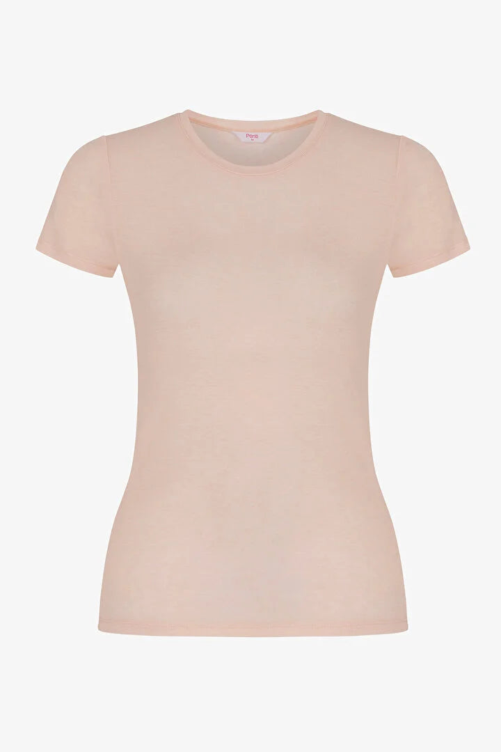 Penti Soft Pink Thermal Effect Short Sleeve T-Shirt