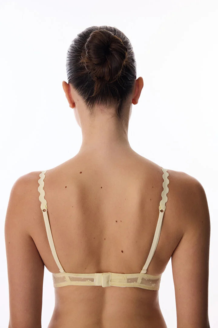 Penti Yellow Push-Up Lace Bra