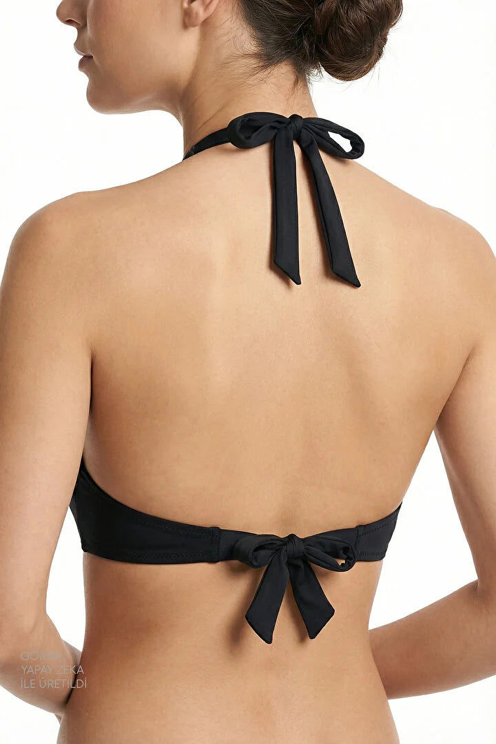 Penti Black New Triangle Twist Bikini Top