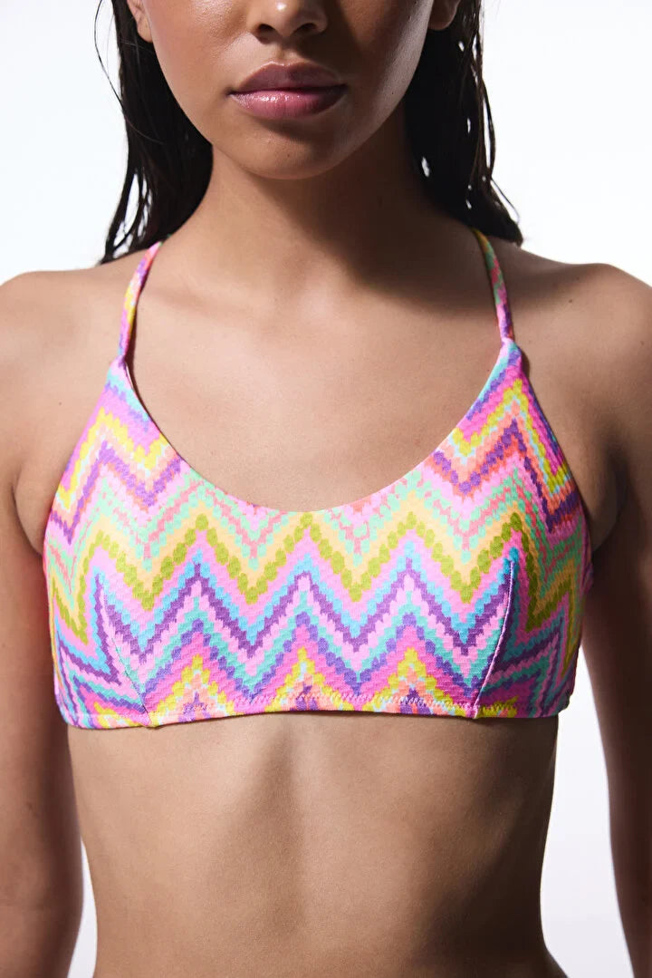 Penti Multi Color Zigzag Bikini Top