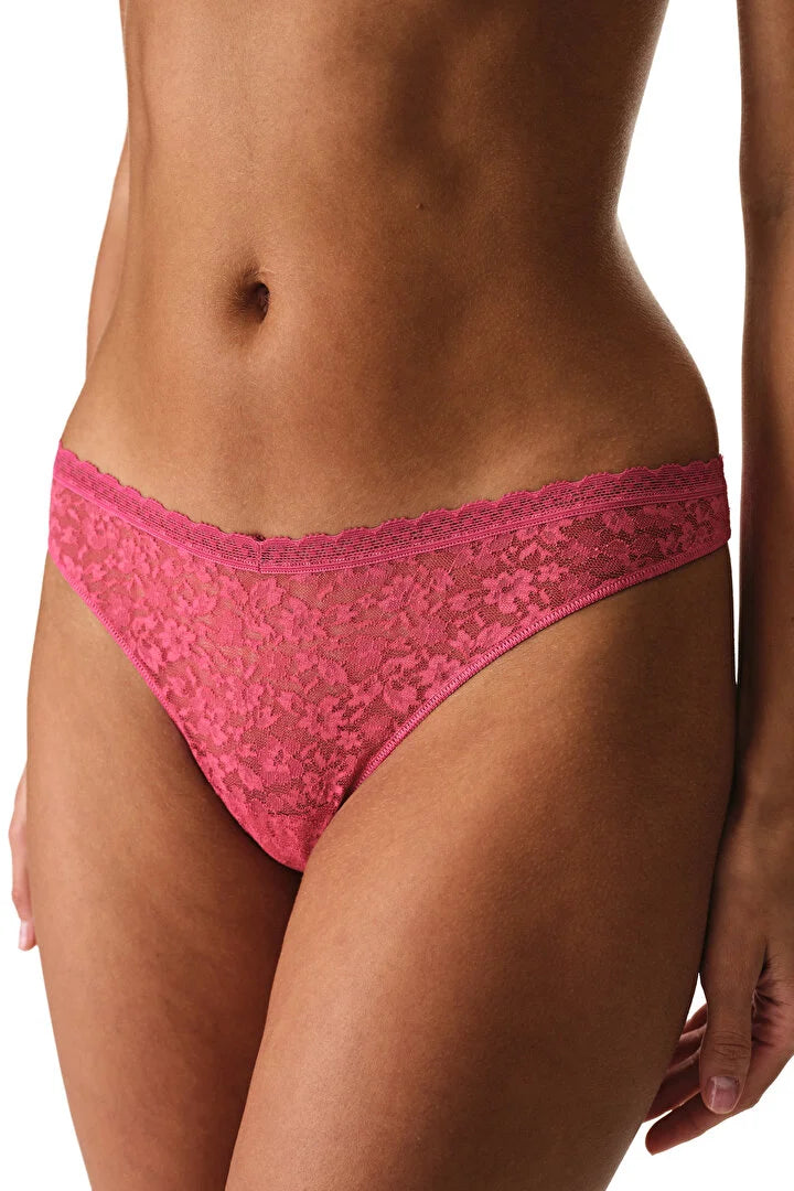 Penti Fuchsia Easy Lace V-Model Thong