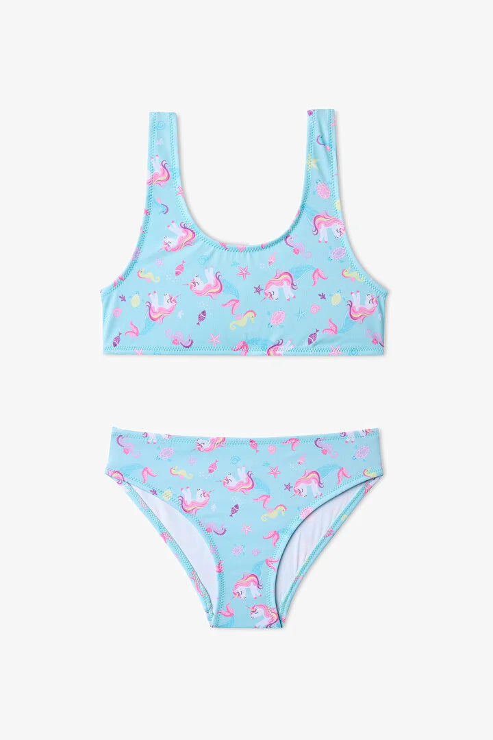 Penti Multicolor Girls Unimermaid Halter Bikini Set