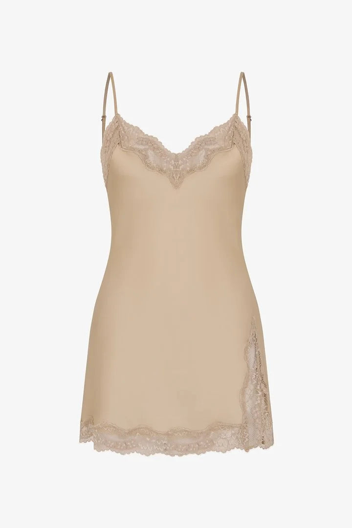 Penti Beige Satin Chiffon Babydoll