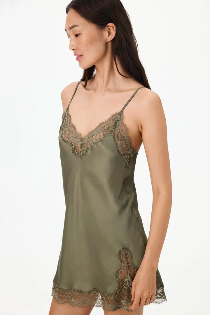 Penti Khaki Satin Chiffon Babydoll