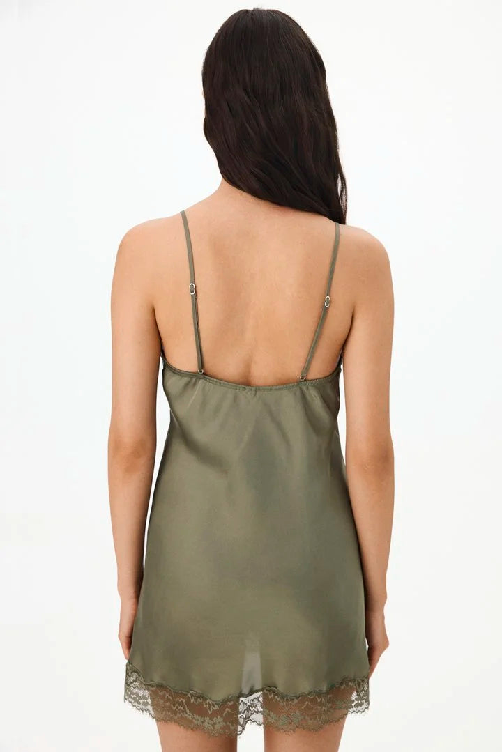 Penti Khaki Satin Chiffon Babydoll