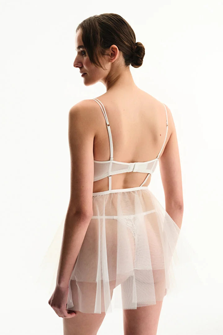Penti Off-White Removable Skirt Babydoll