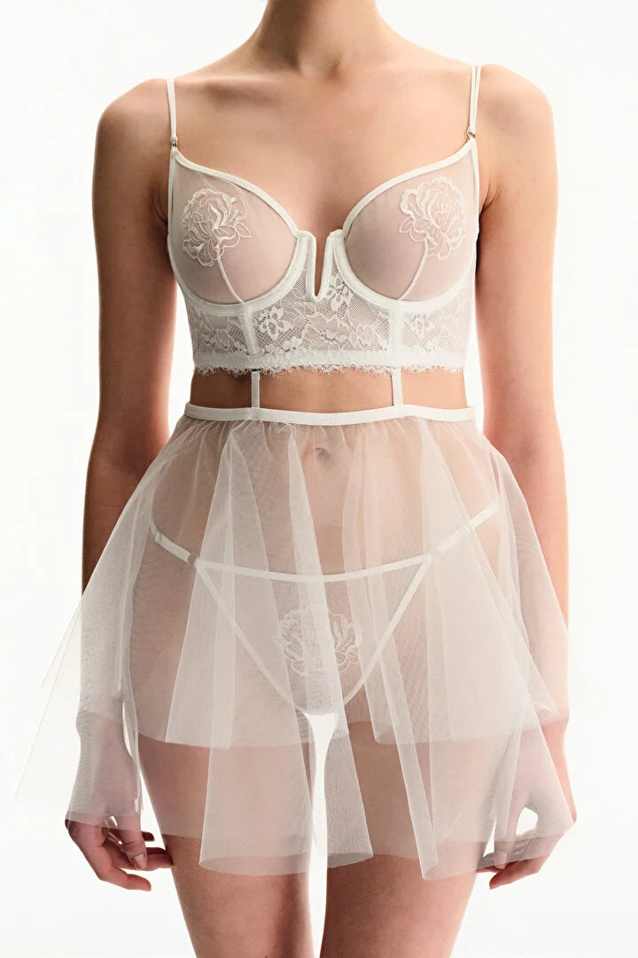 Penti Off-White Removable Skirt Babydoll