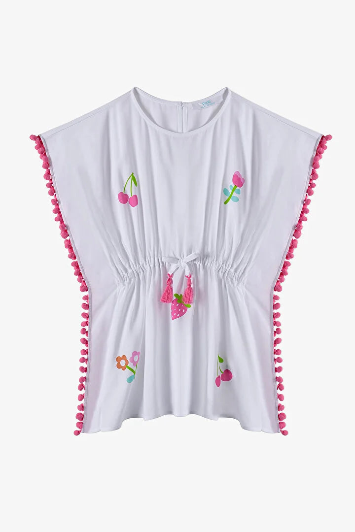 Penti White Girls Fruit Kaftan