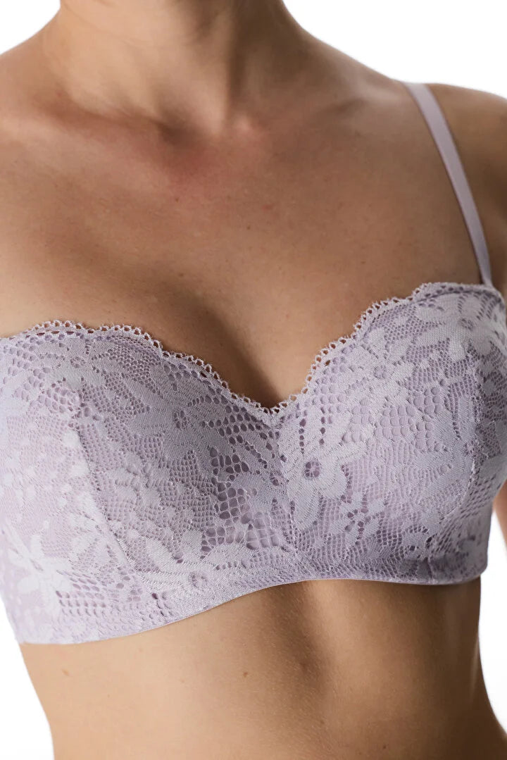 Penti Lilac Strapless Lace Bra
