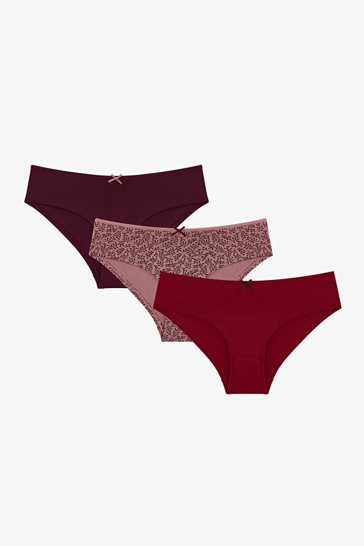 Penti Wood Rose Floral 3 Pack Hipster Briefs