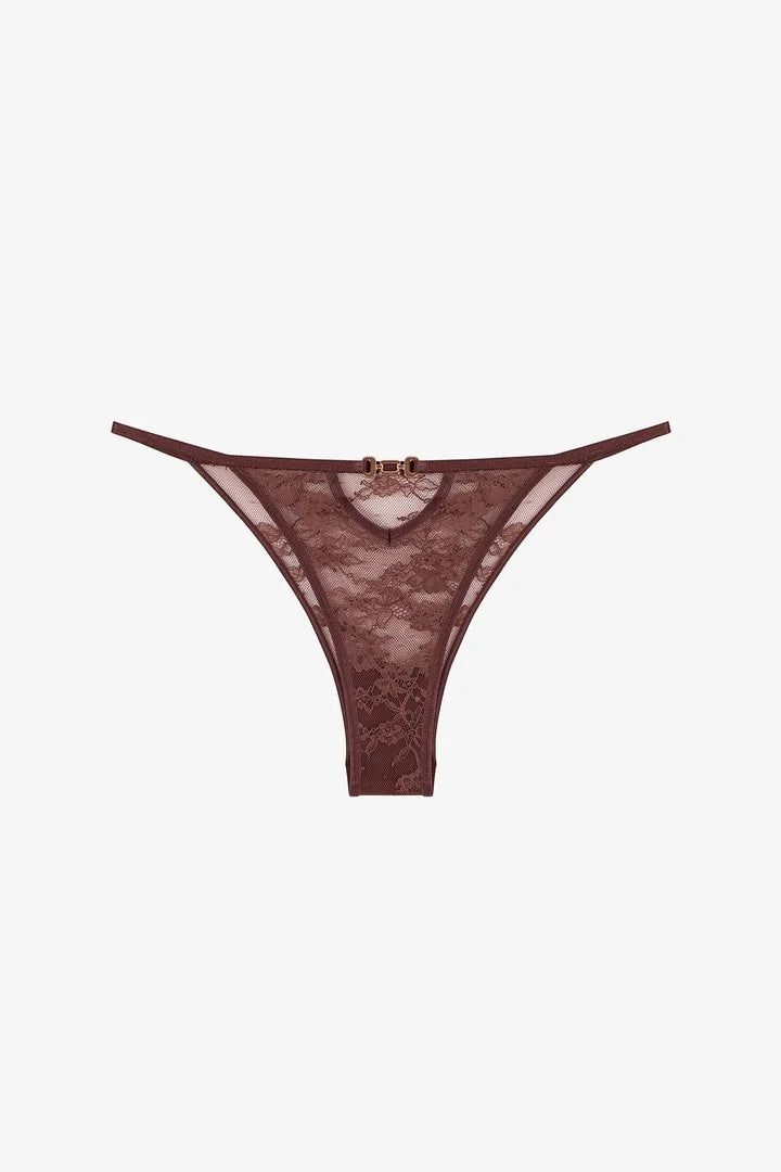 Penti Brown Strap Detail Brazilian Briefs