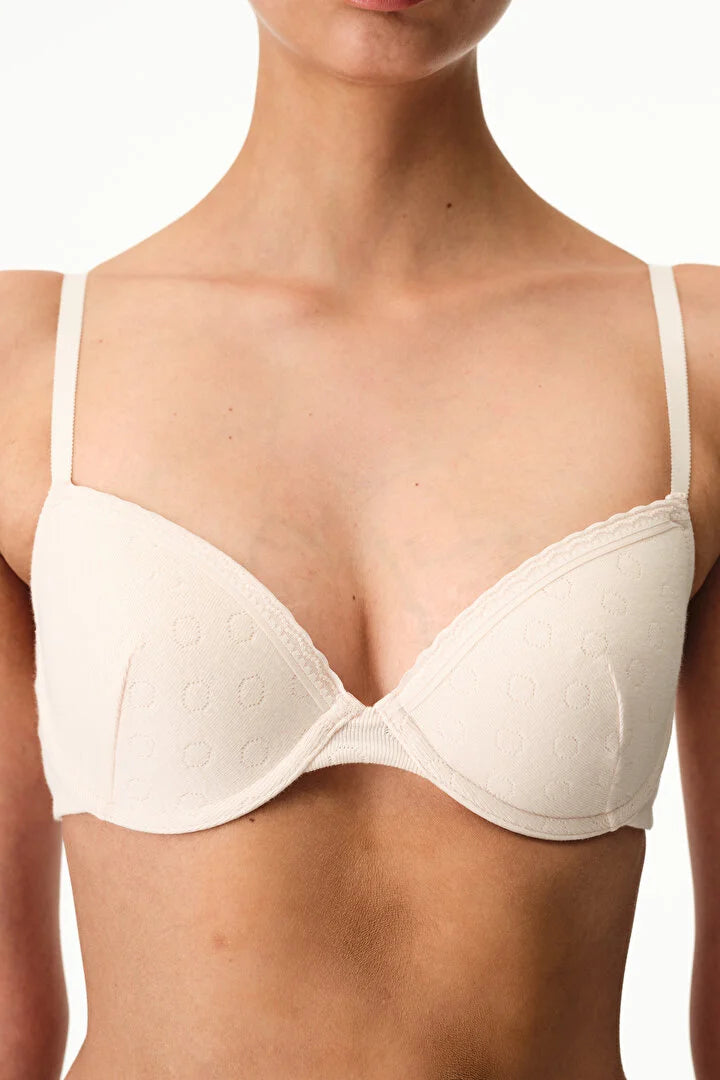 Penti Cream Pink Daylift Pointelle Bra