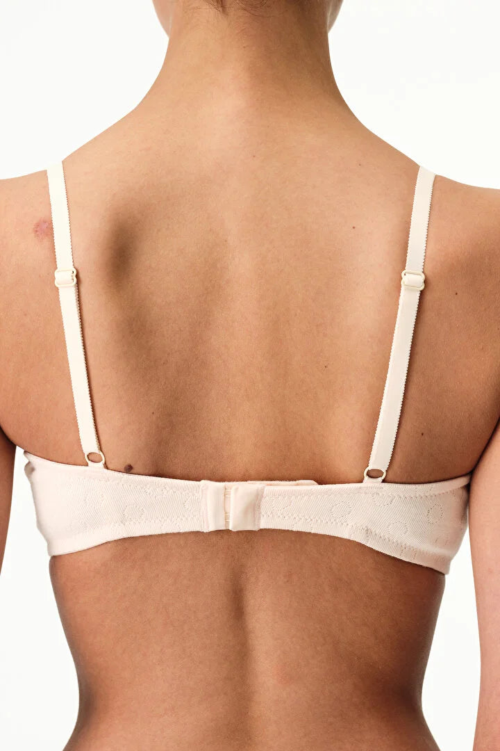Penti Cream Pink Underwired Pointelle Bra