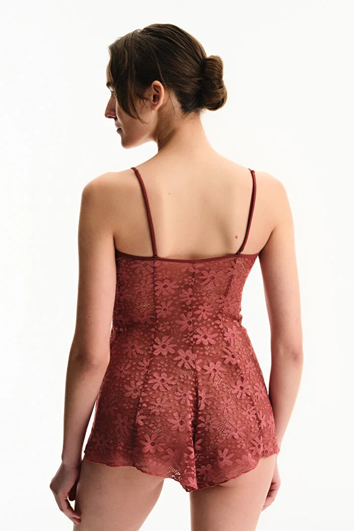 Penti Burgundy Teddy Bodysuit