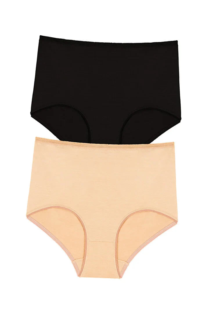 Penti Maxi Black-Skin 2-Pack Slip Panties
