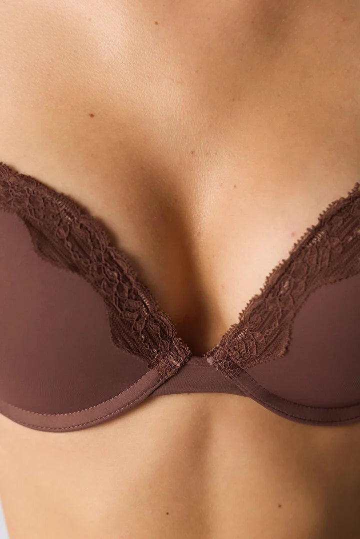 Penti Brown Cream Lol Push Up Padded Bra