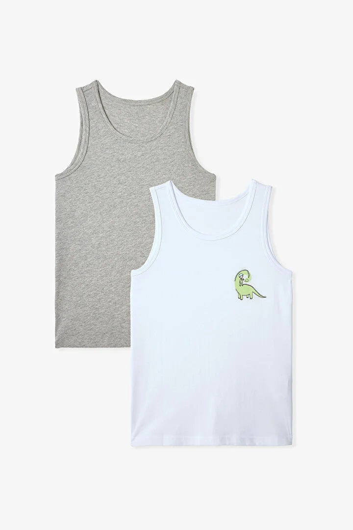 Penti Grey Melange Boys 2in1 Tank