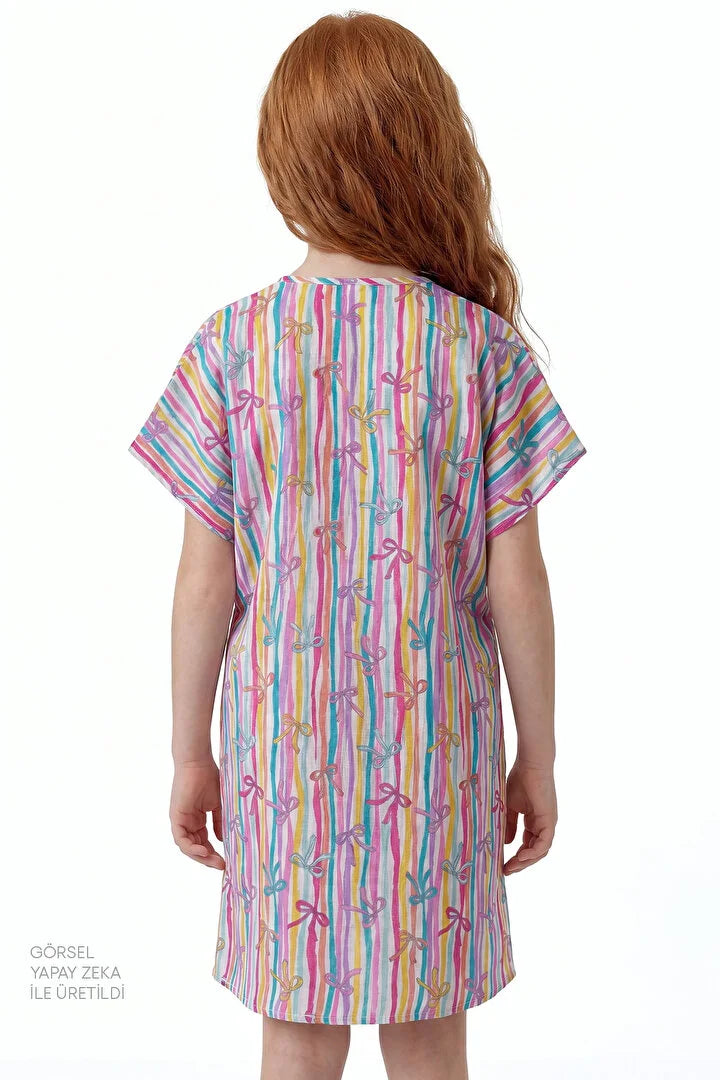 Penti Girl Multicolor Ribbon Trim caftan